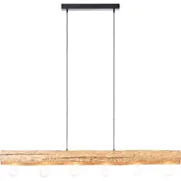 Brilliant Trabo - Hanglamp - Breedte 115 cm - E27 max 6x25W - Hout