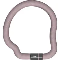 ABUS Kettingslot Goose Lock – flexibel, geruisloos fietsslot van gehard staal – 6 mm dik – 110 cm lang – met sleutel – lichtroze