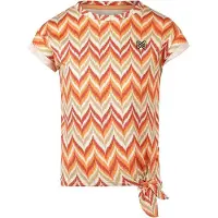 Koko Noko T-shirt oranje Meisjes Stretchkatoen Ronde hals All over print - maat 116