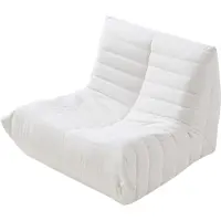 En.casa Relaxstoel Kodsø lounge fauteuil 75x90x100 cm microvezel beige []