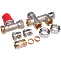 Danfoss RA-K radiatoraansluitcombinatie 2-pijps 1/2"-3/4" 013G3342