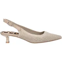 La strada Slingback Beige Knitted - Damesschoenen - Maat - 40