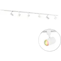 QAZQA Smart railsysteem met 6 spots wit 1-fase 200cm incl. Wifi GU10 - Iconic Jeana