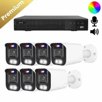 Dutch Security Systems 7x Beveiligingscamera set - Draadloos - Sony Bullet Premium 4K - Dual Light - Two-Way Audio - Wit -