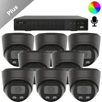 Dutch Security Systems 8x Beveiligingscamera set - Draadloos - Sony Dome Plus AI-ISP Full Color 2K - Zwart