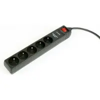 EnerGenie Stekkerdoos met schakelaar, 5 voudig, FR/BE, 3 meter, zwart