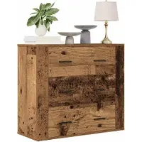 vidaXL Dressoir 80x33x70 cm bewerkt hout oud houtkleurig