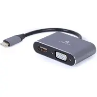 Enzo Cablexpert USB-C naar HDMI + VGA adapter kabel 15cm - 9530408
