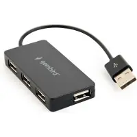 Gembird USB hub met 4 poorten - USB2.0 - busgevoed / zwart - 0,15 meter
