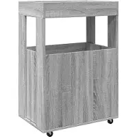vidaXL Drankkar 60x39,5x89 cm bewerkt hout grijs sonoma eikenkleurig