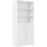 vidaXL Hoge kast 80x42,5x249 cm bewerkt hout wit