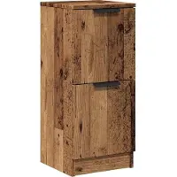 vidaXL Dressoir 30x30x70 cm bewerkt hout oud houtkleurig
