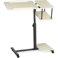 Relaxdays Laptop tafel, Notebookstandaard, Beige