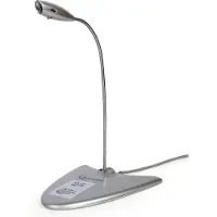 Gembird desk microfoon met lange flexibele nek en bedienknoppen - USB-A / grijs - 1,2 meter