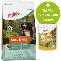 Prins ProCare Lamb & Rice 20kg - Hondenvoer - Treats Chicken Mini Pakket