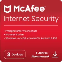 McAfee Internet Security [3 apparaten - 1 jaar].
