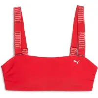 Puma bandeau-bikinitop voor Dames, Rood, Maat L
