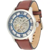 Fossil Analoog horloge 'Townsman' enziaan / bruin / zilver