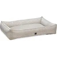 Designed By Lotte Ribbed - Hondenmand - Lichtgrijs - 120x80x23 cm