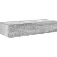 vidaXL Wandschap met lades 100x36x19cm bewerkt hout grijs sonoma eiken