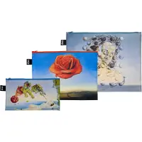 LOQI Zip Pockets M.C. - Flight of a Bee, Meditative Rose, Spheres