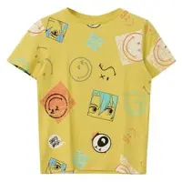 s.Oliver T-shirt geel Jongens Katoen Ronde hals All over print - maat 92/98