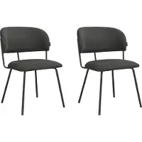 Notio Living Claudia-Eetkamerstoel - 2 Pack - Antraciet