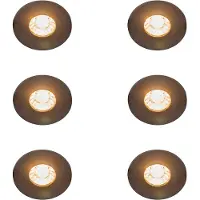 QAZQA Set van 6 Moderne inbouwspot zwart rond IP44 - Xena