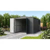 Pergart Metalen Tuinhuis Parker Mgr - Antraciet - 308x465cm - Dubbele Deur