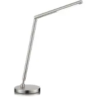 Knapstein LED-bureaulamp Dina-T, dimbaar, alu / grijs / zink, Werkkamer / Kantoor, metaal, Modern, LED bureaulamp