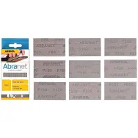 Mirka Abranet Net Schuurstrips 70 x 125 mm Grip / Mix-pack 1 stuk van elke korrel 80, 100, 120, 150, 180, 220, 320, 400, 600 / 9 stuks / voor het schuren van hout, vulmiddel, vernis, kunststof