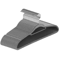 Juskys Fluwelen Kleerhangers / Kledinghanger - 50 Stuks - Grijs - Antislip