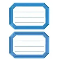 Herma Boeketiketten wit met blauwerand gelineerd 82x55 mm - 10 stuks