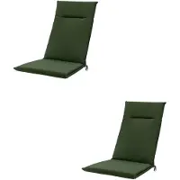 Madison - Tuinkussens - Hoge Rug - 2 st - Eco Olive Green - 123x50cm - Groen - Met lint