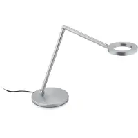 Knapstein LED-bureaulamp Tessa-T, dimbaar, alu / grijs / zink, Werkkamer / Kantoor, Messing, Modern, LED bureaulamp