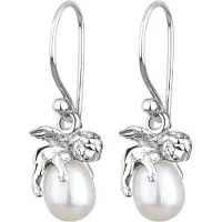 Elli Oorbellen 'Engel' zilver / wit
