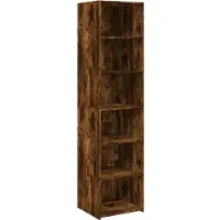 vidaXL Hoge kast 45x41x185 cm bewerkt hout gerookt eikenkleurig