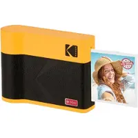 Kodak draagbare fotoprinter Mini 3 ERA – Hoge kwaliteit 4PASS-prints, waterbestendig, formaat met / zonder rand, compact, retro-ontwerp - geel