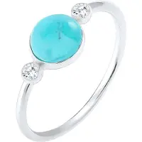 Elli Ring turquoise / zilver