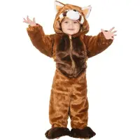 Chaks Panda Rood Kostuum 2-3 jaar - - C464296 - Oranje - Polyester - Vanaf 2 jaar