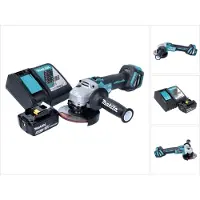 Makita DGA 513 RG1 accu haakse slijper 18 V 125 mm borstelloos + 1x oplaadbare accu 6.0 Ah + lader
