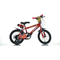 Dino Bikes Kinderfiets Cars Buddy met zijwieltjes, drinkfles en klep