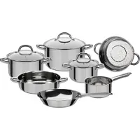 GSW 10-piece cookware set - - MONTREAL - Induction compatible - 18/10 stainless steel