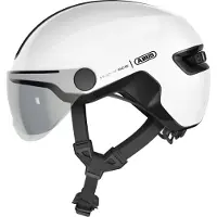ABUS Fietshelm HUD-Y ACE shiny white L - 57-61 cm - wit - Geschikt voor gebruik op elektrische fietsen - stadsfietsen - 460 g