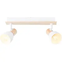 Brilliant Plafondlamp Daintree 2 Lichts Wit