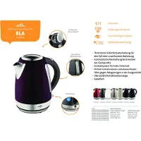Eta Waterkoker - - eLa - Antraciet - RVS - 15 cm Breed