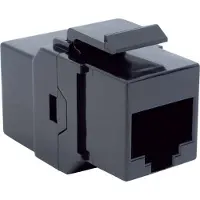 Bachmann Keystone CAT6 UTP connector, RJ45, onbeschermd, zwart