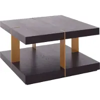 DOMUS Verrazano-Salontafel - 90 cm - Bruin/Messing