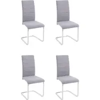 DOMUS Doris-Stoel - Lichtgrijs - Set van 4