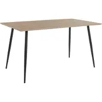 Notio Living Dino-Eettafel - 6-zits - Natuur Eiken/Zwart